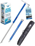 SandShark Anchor Ultimate XL - Premium Screw in Boat Anchor, Pontoon Boat Anchor, Stainless Steel Shallow Water Anchor Pole, Sand Anchor 37"-62" w/Case - Essential Pontoon Boat Accessories