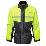 JDC Motorcycle Waterproof Rain Over Jacket Hi-Vis - SHIELD - Yellow/Black - L