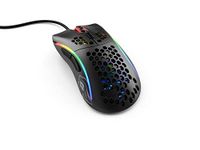 Glorious Gaming Model D- (Small) Wired Gaming Mouse - 61g Superlight Honeycomb Design, RGB, Ergonomic, Pixart 3360 Sensor, Omron Switches, PTFE Feet, 6 Buttons - Matte Black