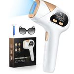 Glattol IPL Hair Removal Device- 3-in-1 & Long Lasting, Laser Hair Removal Device for Women and Men, 9 Levels, 2 Flash Modes, 999,900 Light Pulses, Body and Face Use