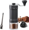 Olkezz® External Adjustable Manual Coffee Grinder, with High Precision Ceramic Contemporary Conical Burr, 40-Grade Adjustable Settings, for Aeropress, Espresso, Pour Over, French Press, Moka pots.