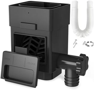 Anivia Rainwater Collection System, Downspout Diverter Fits for 2x3 or 3x4 Inch Standard Downspouts, Rain Barrel Diverter Kit with Adjustable Valve and Filter. 5ft Hose - Black