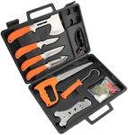 Hunting Knife Set - 14pcs Fixed Blade Full Tang Handle Portable Butcher Game Processor Set Gifts for Deer Hunting, Fishing, Camping, Survival