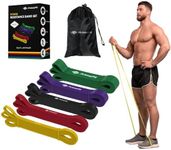 PrimaFit Resistance Bands for Working Out, Exercise Bands Resistance, Pull Up Assistance Bands, Workout Bands, Weights Dumbbell Set Alternative, Stretching, Gym Bands, Men Women