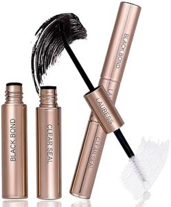 Lash Bond and Seal Lash Glue Waterproof LAUBESS 2-in-1 Cluster Lash Glue for Eyelash Clusters 72H 10ml (Black/Clear)