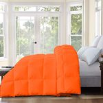 Indian Kingdom Orange Ultra-Soft Down Comforter (Dohar) Quilt Oversized King (98x120) 1-Piece Comforter 500-TC 450 GSM Fill Power 100% Egyptian-Cotton Hypo-allergenic Comforter