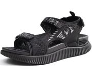 KuaiLu Womens Orthopedic Walking Sandals Comfortable Plantar Fasciitis Arch Support Summer Outdoor Travel Outfits Platform Cushion Shoes Athletic Sport Recovery Adjustable Strap Slides Black Size 8
