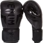 Venum Elite Adults Boxing Gloves, Black (Black Matt/Black), 16 Oz