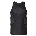 TUOY Padded Rib Protector Shirt Padded Shirt Sleeveless for Football Baseball