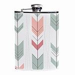 Hip Flasks for Liquor,Vintage Style Feather Arrow,Stainless Steel Leakproof Flask and Funnel Flask for Men Women