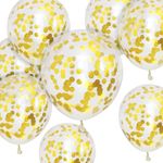 Gold Confetti Balloons 50 PCS 12 inch Gold Party Balloons Pack Strong Thicken latex Gold Balloons for Birthday Party Weddings Baby Shower Events Decorations