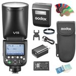 GODOX V1 Pro S V1Pro-S TTL Camera Flash Speedlite for Sony, HSS 1/8000s, 2.4G Wireless, 2980mAh Li-ion Battery, V1Pro S 76Ws Round Head Speedlight Strobe with Detachable External Flash SU-1