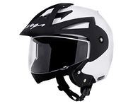 Vega Crux ISI Certified Flip-Up Helmet for Men and Women with Clear Visor(White, Size:M)