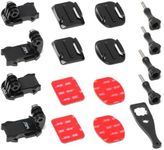 HSU Helmet Sticky Mounts for GoPro, Adhesive Buckle Mount with Screw Accessory Kit for Insta360 and Osmo Action Cameras (12 in 1)