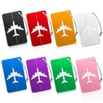 Luggage Tags 8 Colours Aluminium Luggage Tags Metal Travel Tags Aircraft Metal Luggage Tags