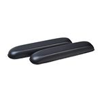 AlveyTech 14" Black Vinyl Co-Molded Full Length Armrest Pad Set for Pride Mobility Scooters - Replacement Pair of Arm Rest Pads for Pride Electric Scooter, Two Pre-Drilled Holes (SETLRAM1178)