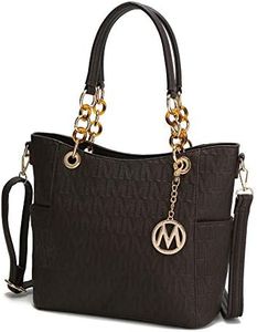 MKF Collection Shoulder Bag for Women, PU Leather Pocketbook Top-Handle Crossbody Purse Tote Satchel Handbag, Rylee Coffee, Large
