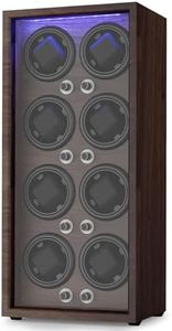 Domivans Wooden Watch Winders for Automatic Watches with 4 Rotation Modes