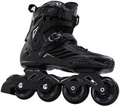 LIKU Fitness Professional Inline Roller Skates Women Men Adult Youth Black (Men 7,Women 8)