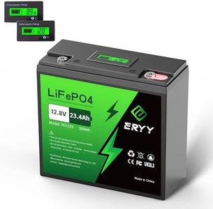 12V 23.4AH(30Ah) Lifepo4 Deep Cycle Lithium Battery With 30A BMS, Lithium Ion Phosphate Battery for Trolling Motor, Fish Finder, Kids Scooters, Power Wheels, RV, Camper