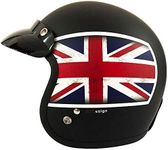 ViPER RS05 Open Face Motorcycle Motorbike Helmets Electric Bike & Road Bike Legal ECE Approved Scooter Touring Moped Crash Jet Helmet Protection Wear for Men Women (Union Jack Matt,L)