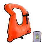 WACOOL Snorkel Diving Swimming Scuba Vest for Adult and Kids (Adult, Orange)