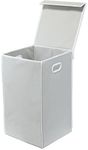 SimpleHouseware Foldable Laundry Hamper Basket with Lid, Grey