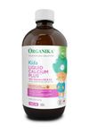 Organika Kids Liquid Calcium Plus- with Vitamins D3 and K2- Healthy Bone and Teeth Development- Mixed Berry Flavour- 450ml