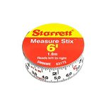 Starrett SM66ME Adhesive Tape Measure, 3/4" Width, 6' Length