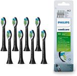 Philips Genuine Sonicare Optimal Replacement Brush Heads, 8 Pack, Black - HX6068/13