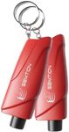 SEMTION Window Breaker Seatbelt Cutter with Keychain Gift Ideas for Families, Pack of 2 (Red-Red)
