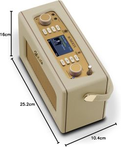 Roberts Revival RD70 Digital Radio – FM/DAB/DAB+, Bluetooth, Pastel Cream
