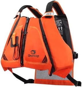 Owntop Swim Vest for Adult, Paddle Sports Swim Jackets with Adjustable Safety Strap, Premium Buoyancy Men Women Float Swim Vests for Kayaking Surfing Boating (Orange, XL/XXL)