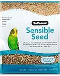 ZuPreem Sensible Seed Bird Food for Small Birds, 2 lb - Premium Blend of Seeds and FruitBlend Pellets for Parakeets, Budgies, Parrotlets, Canaries, Finches