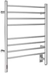 Ancona Prestige OBT 8-Bar Wall Mounted Towel Warmer with Integrated On-Board Timer in Brushed Stainless Steel AN-5326