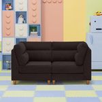 Sleepyhead Play - 2 Seater Bucket Sofa (Fabric,Groovy Grey) - Premium Fabric | Unbeatable Comfort | High Arm Rest & Back Rest