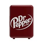 CURTIS MIS135DRP DR. Pepper Mini Portable Compact Personal Fridge Cooler, 4 Liter Capacity, 6 Cans, Makeup, Skincare, Freon-Free & Eco Friendly, Maroon