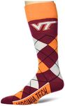 For Bare Feet NCAA Virginia Tech Hokies Argyle Line Up Dress Sock Team Color OSFM