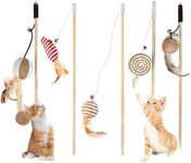 HUIRUMM Cat Teaser Wand Toys,Cat Fe