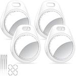 Tukio Air Tracker Tags-4 Pack (iOS Only), Smart Bluetooth Tracker with Keychain/Lanyard, Item Finder Work with Apple Find My, Tracker with 100dB Sound, for Keys/Luggage/Satchel, Replaceable Battery