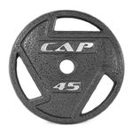 CAP Barbell 45 lb Olympic 2-Inch Cast Iron Grip Weight Plate – Single