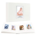 64 Pockets Mini Photo Album with Writing Space, Front Window, Polaroid Photo Albums 3 Inch for Fujifilm Instax Mini 90 7+ 8 9 11 12, Polaroid 300, HP Sprocket, K-pop Photocards (White)