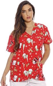 Just Love 216VG-1-3X Women's Scrub Tops/Holiday Scrubs/Nursing Scrubs