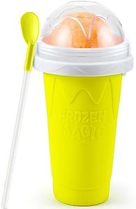 Tgosomt Slushy Cup, TIK TOK Frozen Magic Slushie Maker Cup Squeeze,Ice Cream Make,Cool Fun Stuff Things Gadgets (Yellow)