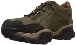 Woodland Men's Olive Leather Sneakers - 10 UK/India (44 EU)