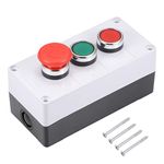 uxcell Push Button Switch Box Momentary NO NC Red Green Switches and Emergency Stop