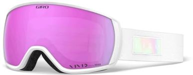 Giro Facet Womens Snow Goggles - White Iridescent/Vivid Pink Lenses - Medium Frames