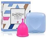 SHORDY Menstrual Cup, Silicone Cup (Small), Soft & Flexible, Coupe Menstruelle Kit for Women Up to 12 Hours of Comfort, Eco-Friendly Period Cup & Safer Alternative to Pads & Tampons (Pink)