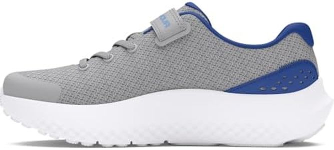 Under Armour Kids Surge 4 AC Running Shoes Unisex, Mod Gray Tech Blue Horizon Blue, 11.5 US