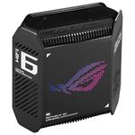 ASUS ROG Rapture GT6 Tri-Band WiFi 6 Mesh System – for home & gaming, smart antenna, covers up to 5,800sq ft, triple-level game acceleration, free internet security, 2.5 G Ethernet port, Black